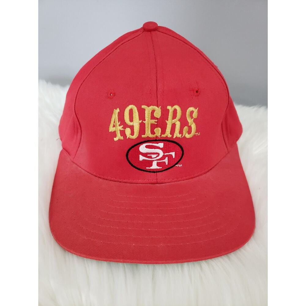 Vintage AJD San Francisco 49ers Snapback‎ Hat Cap Red NFL